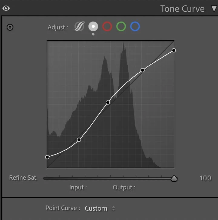 Tone curve — adding depth and contrast