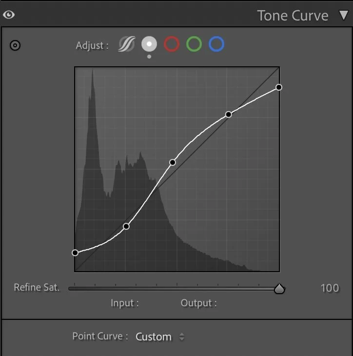 Tone curve — adding depth and contrast