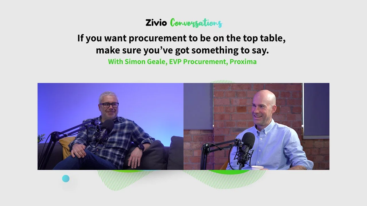 If you want procurement to be on the top table, make sure you’ve got something to say