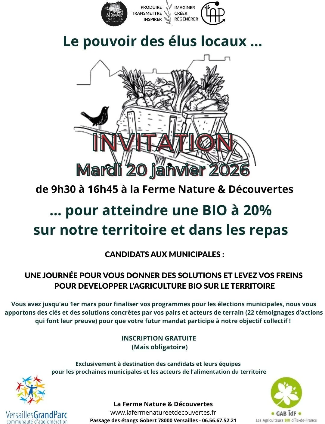 Une journée solutions à la Ferme pour développer l'agriculture bio AVEC LES villes !