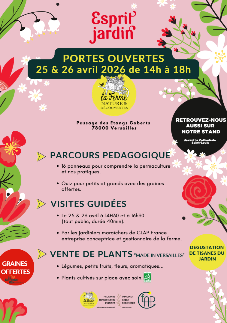 Portes Ouvertes le 25 et 26 avril 2026