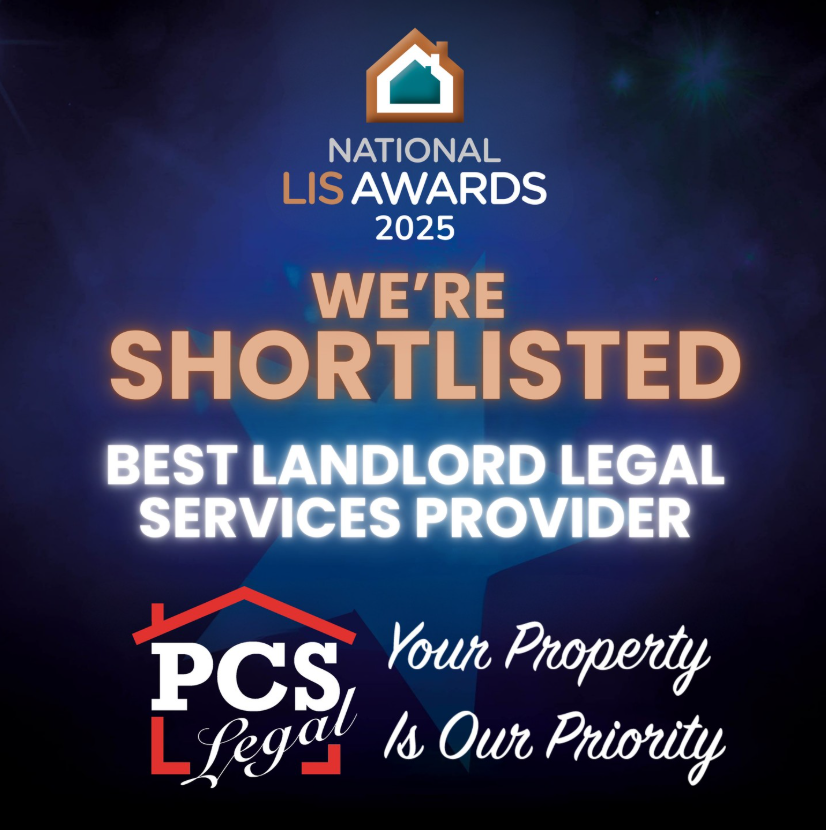 Announcement of PCS Legal being shortlisted for Best Landlord Legal Services Provider at the National LIS Awards 2025.