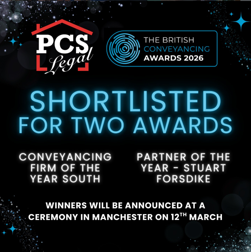 Announcement of PCS Legal being shortlisted for two awards at the British Conveyancing Awards 2026