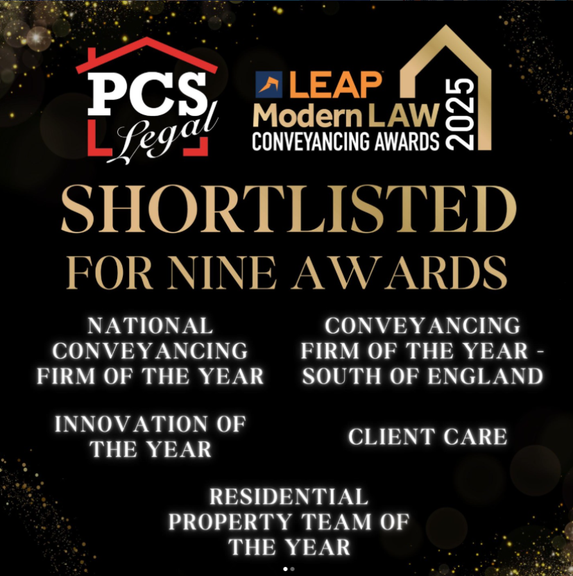 Announcement of PCS Legal being shortlisted for Nine awards at the Leap Modern Law Awards 2025