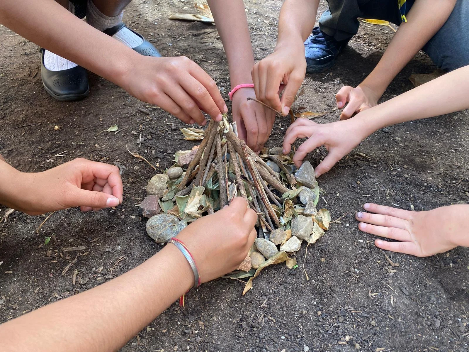 17th May 2024 - Local children marking the last day of bare compacted earth at the Playground