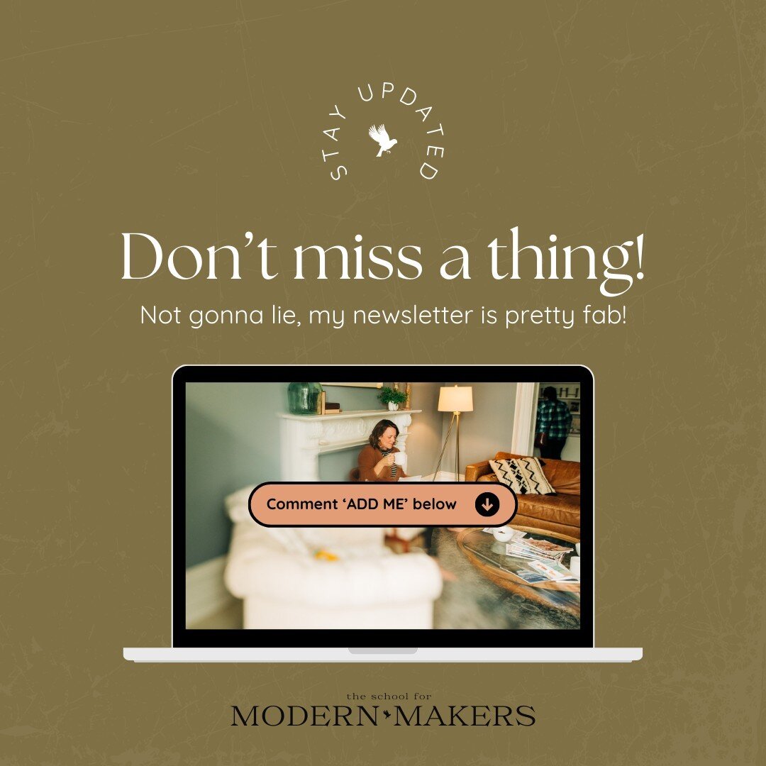 Field Guide for the Modern Maker (my lovely newsletter!) is headed out this afternoon. ⁠
⁠
Inside I share tips and resources for your creative business, my favourite things (for the studio and you biz), and also answer questions submitted by readers.