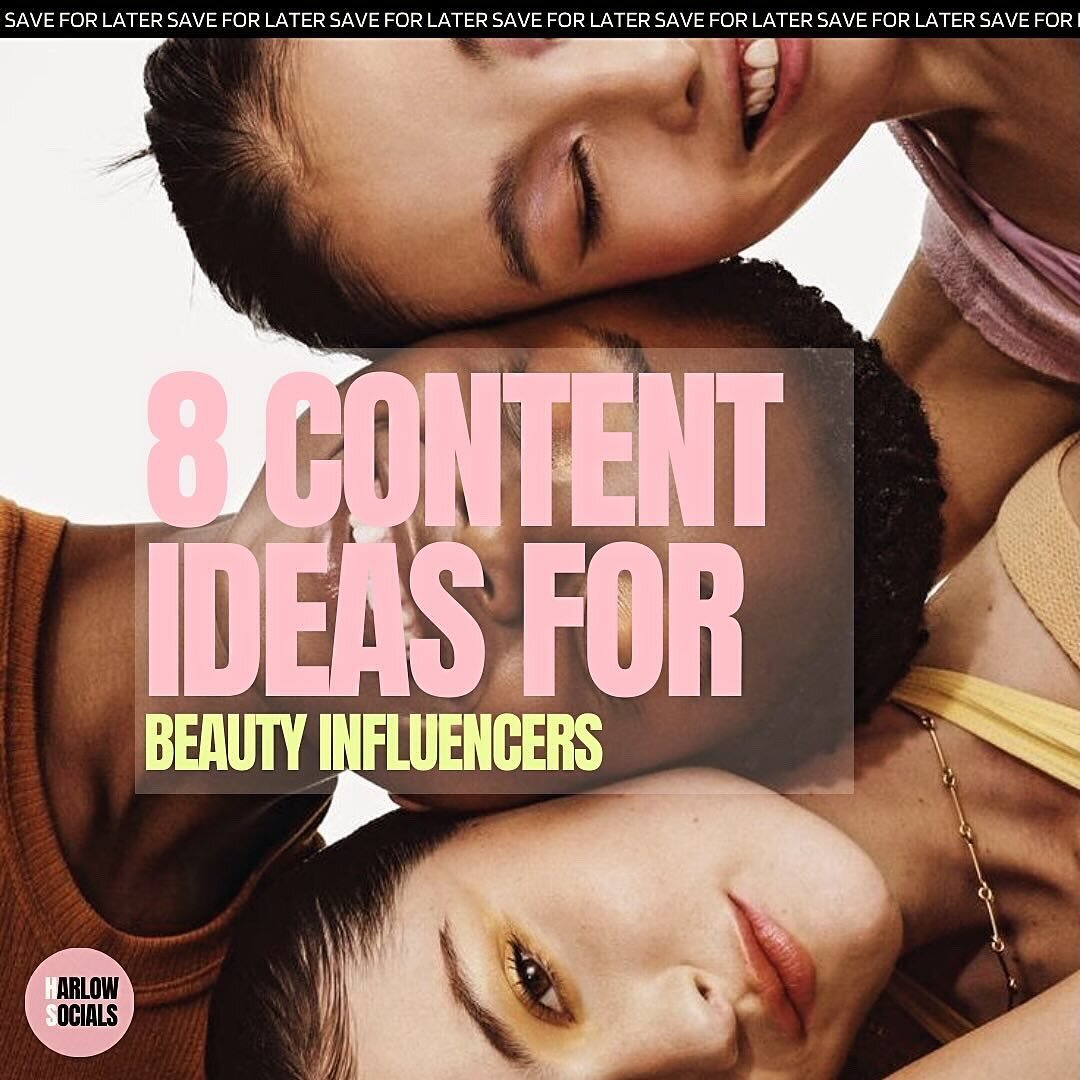 Are you beauty influencer or creator running low on ideas for your social media posts?🫣

Don&rsquo;t worry, I&rsquo;ve got you covered! 

Here are 8 content ideas keep your audience engaged🤍

Make sure you hit the follow button so I know you want m