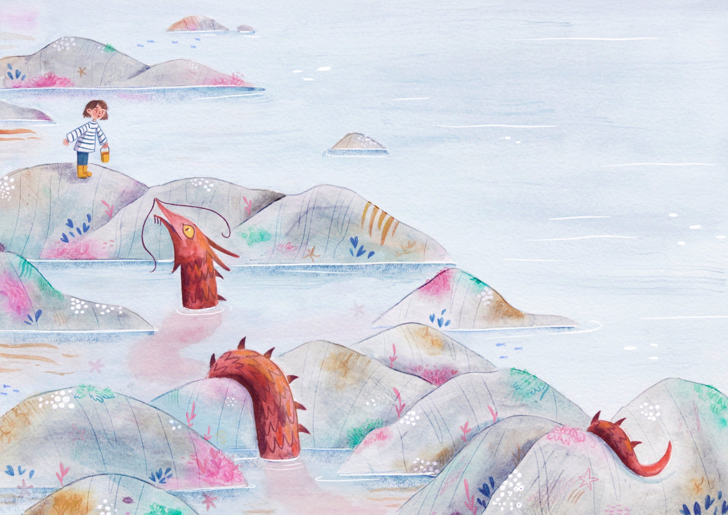 Tide Pools

Medium: Gouache, coloured pencil 
and digital