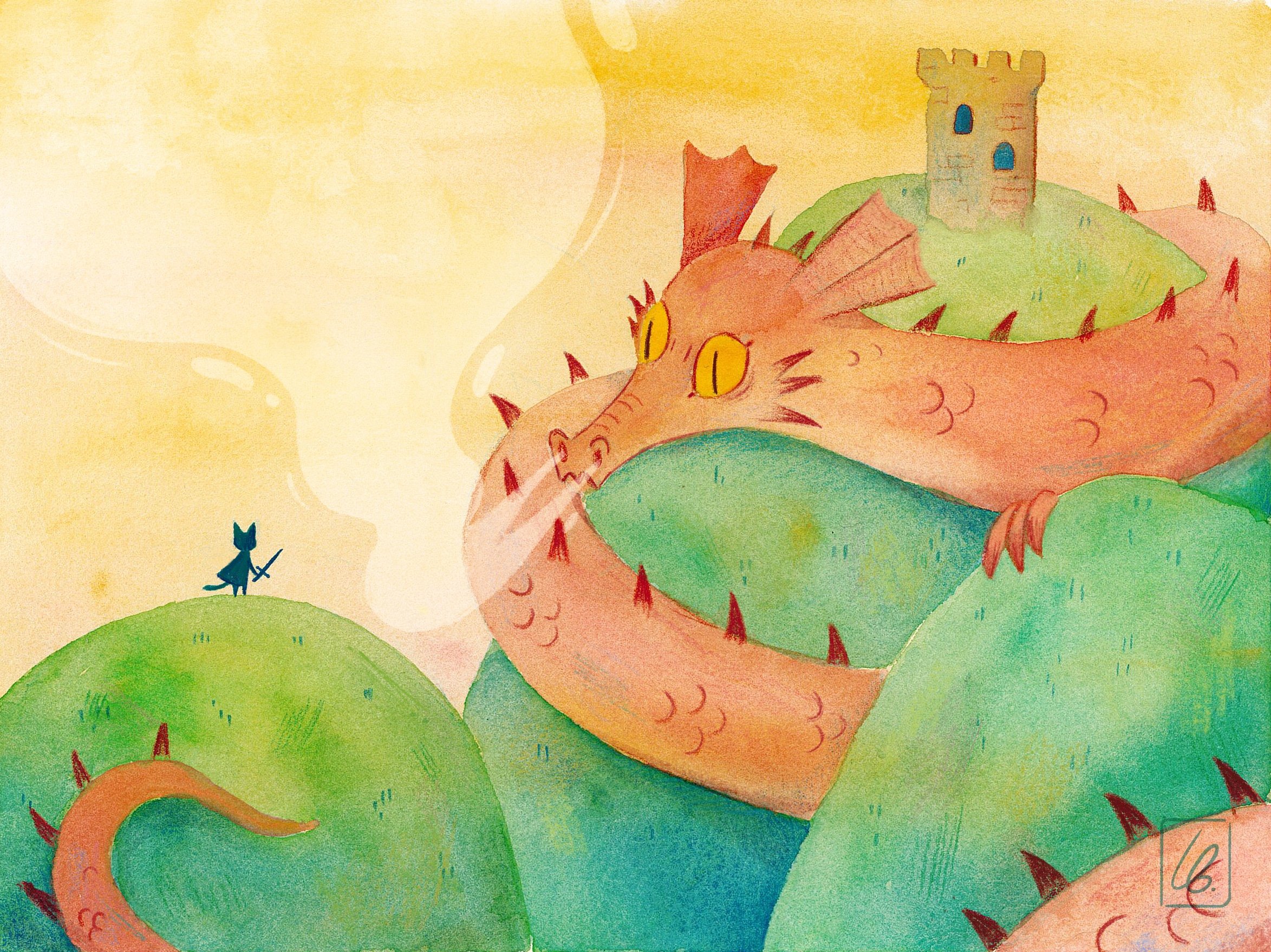 Dragon Guard

Medium: Gouache, colured pencil 
and digital