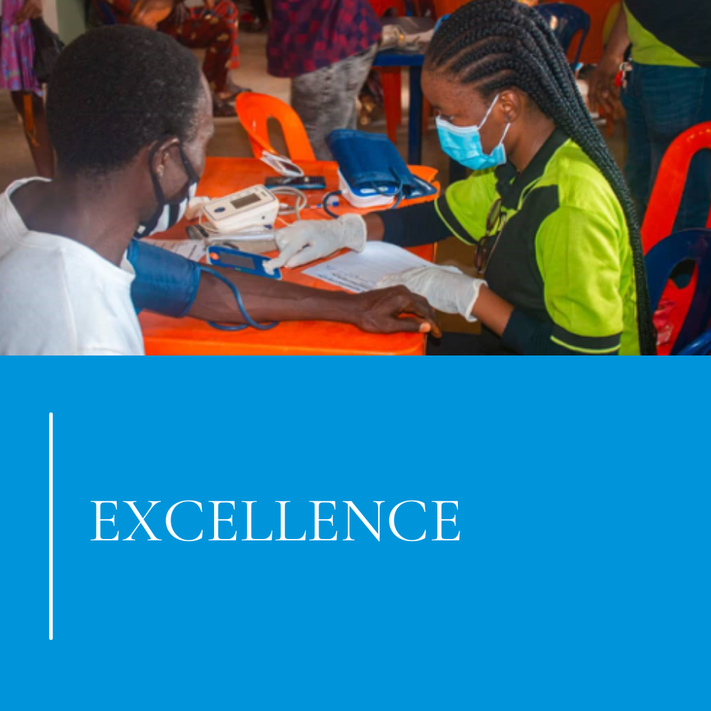 Medical professional treating patient in Nigeria