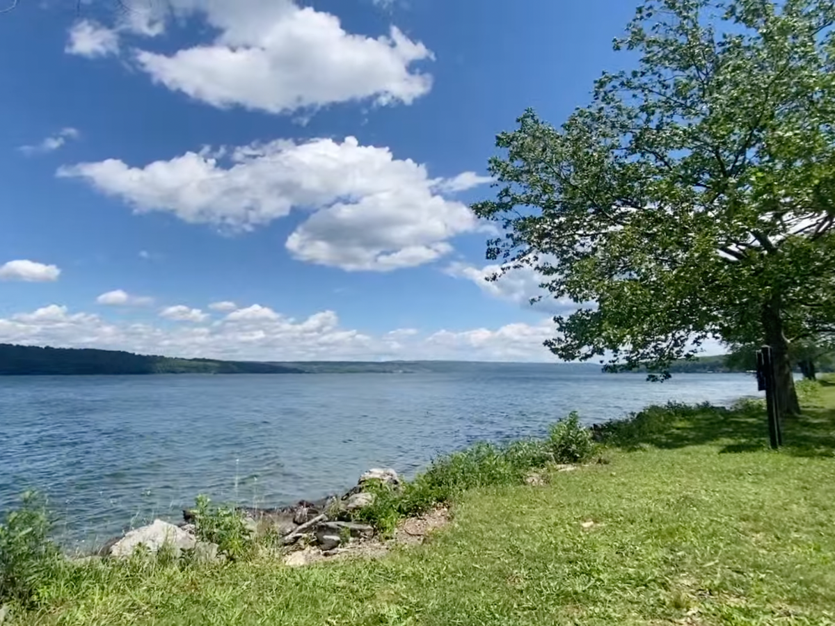 Cayuga Lake viewed from across Taughannock Falls