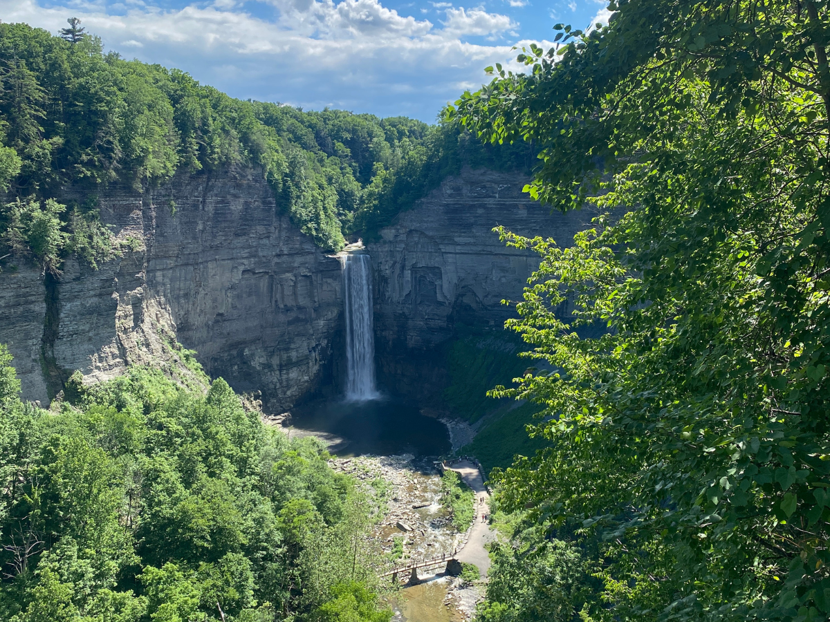 Taughannock Falls viewed from a scenic overlook