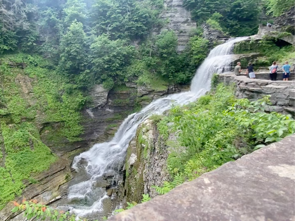 A full view of Lucifer Falls