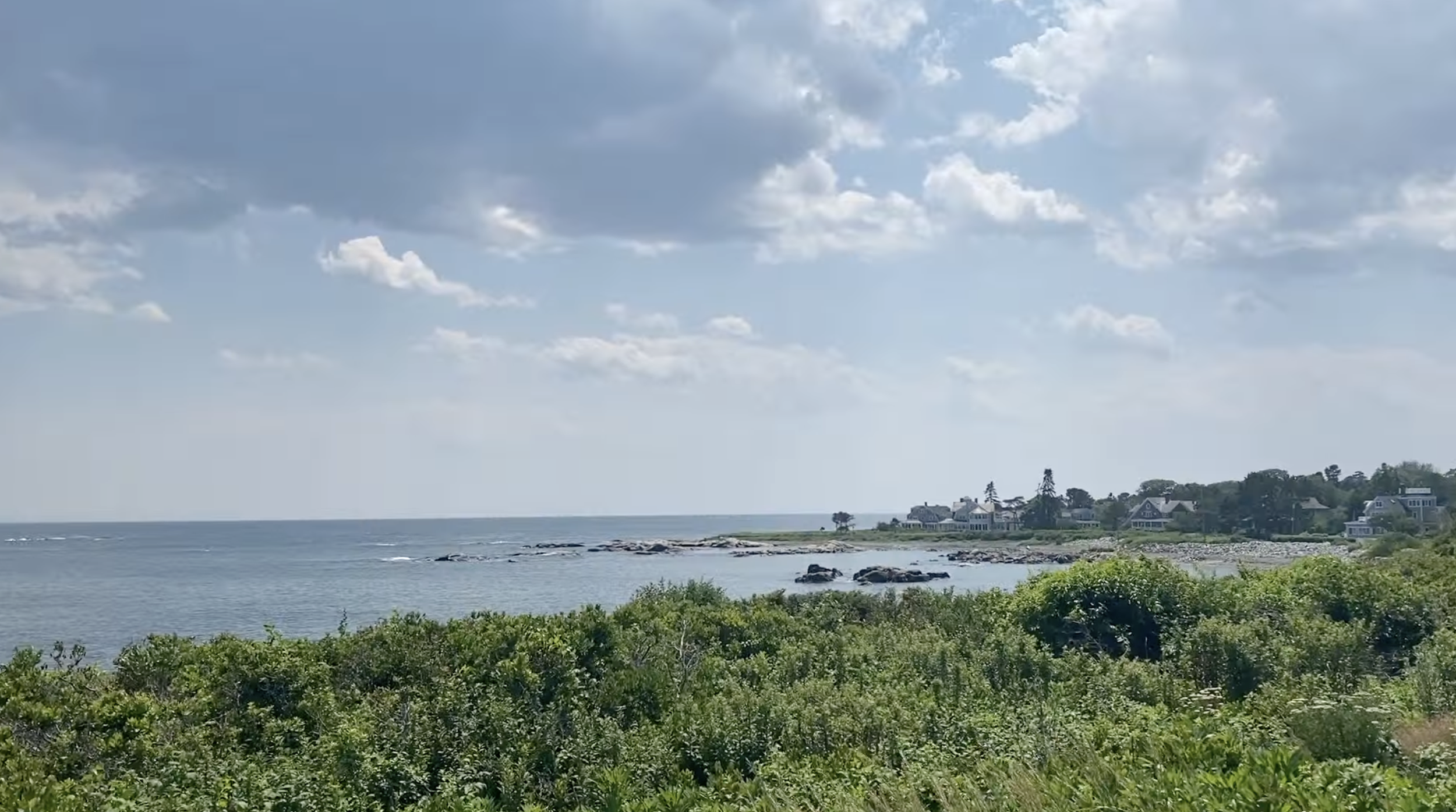 A view of the ocean from the trail