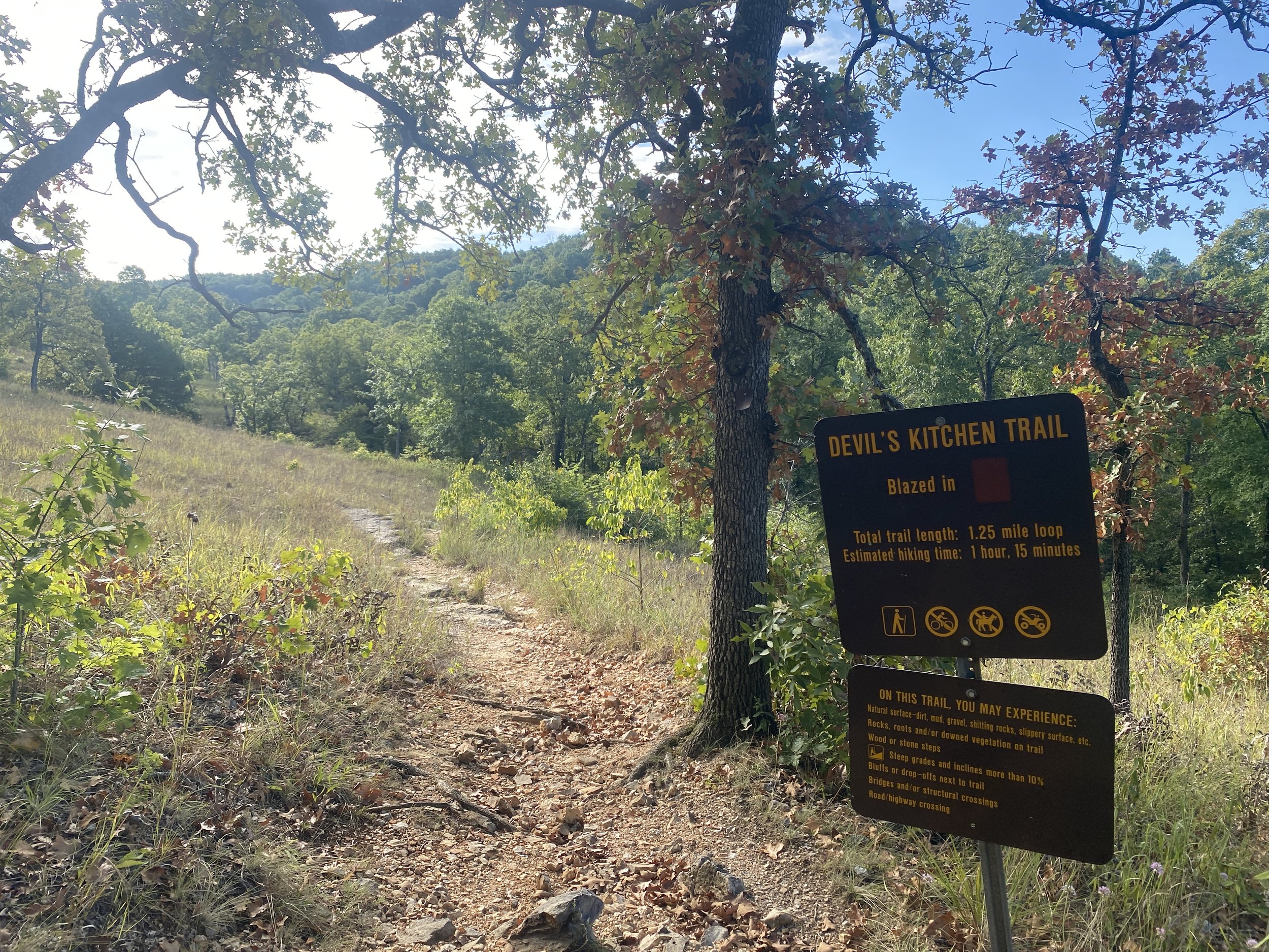The sign for the trail at the trail head.