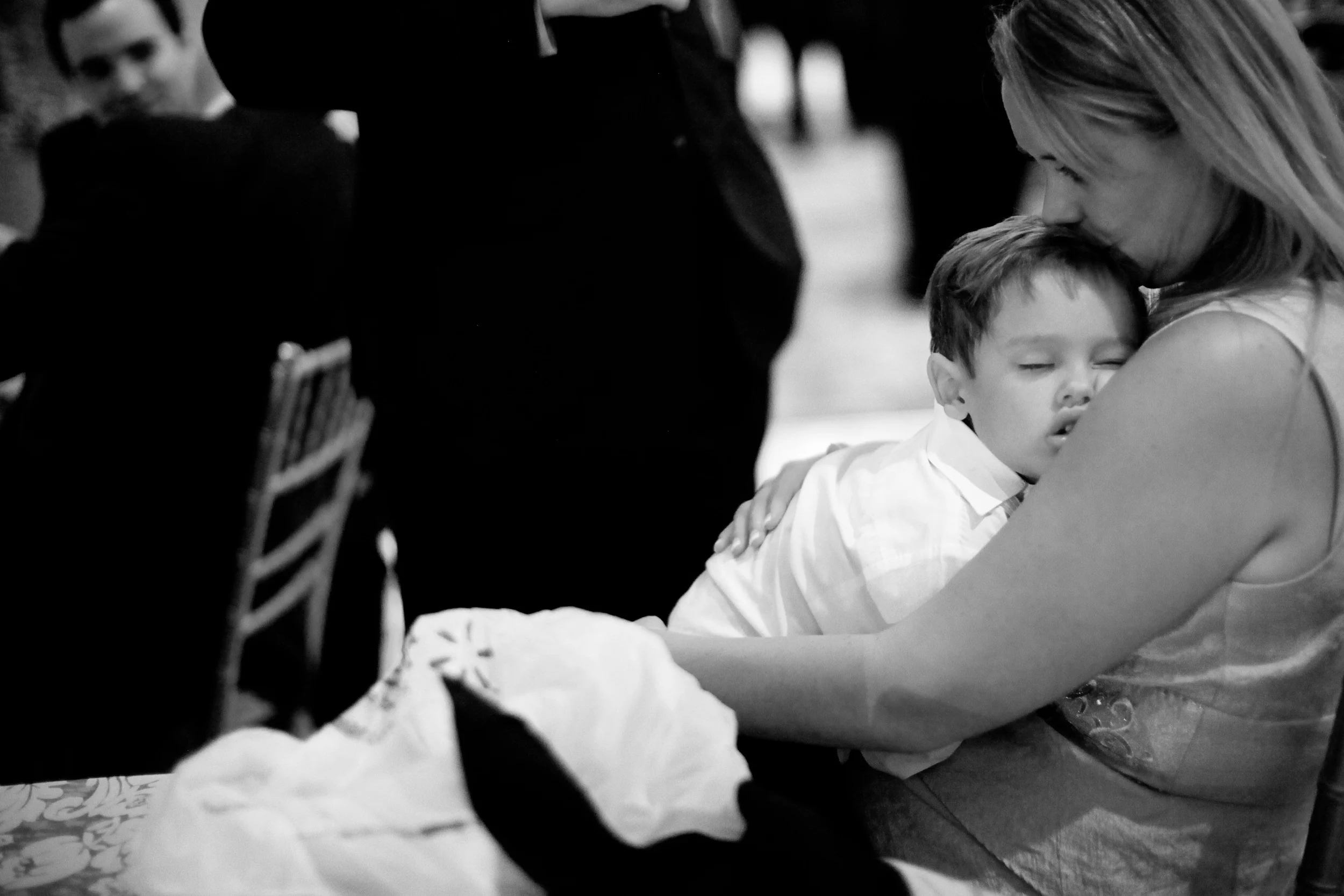  Jackson in the middle of the reception...taking a breather. &nbsp;LOL 