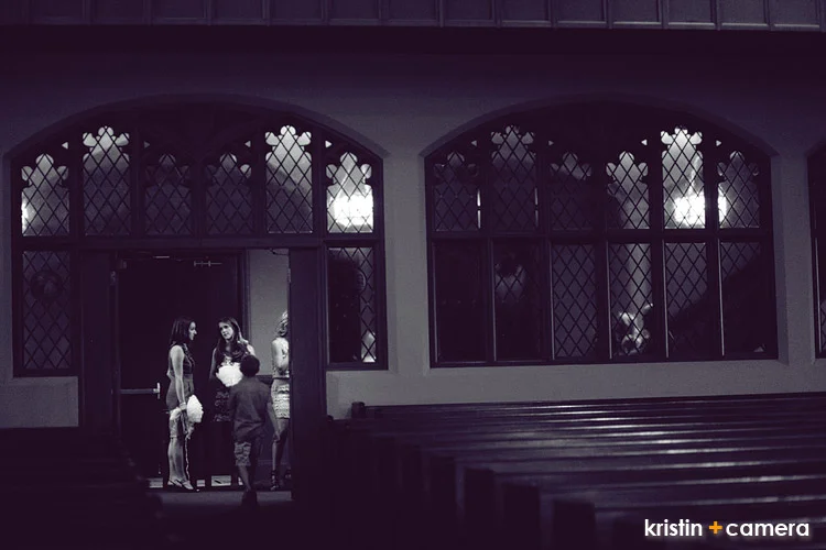  So I have to get all these cute shots at the rehearsal, which is fine. But golly. And of course, all the nooks and crannies like the shot below are another reason I love this church. They almost make up for my depression over not being allowed to ph