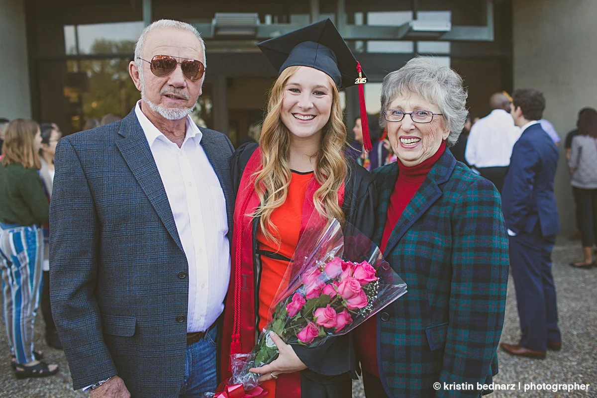  David and Davida with the graduate!!!    