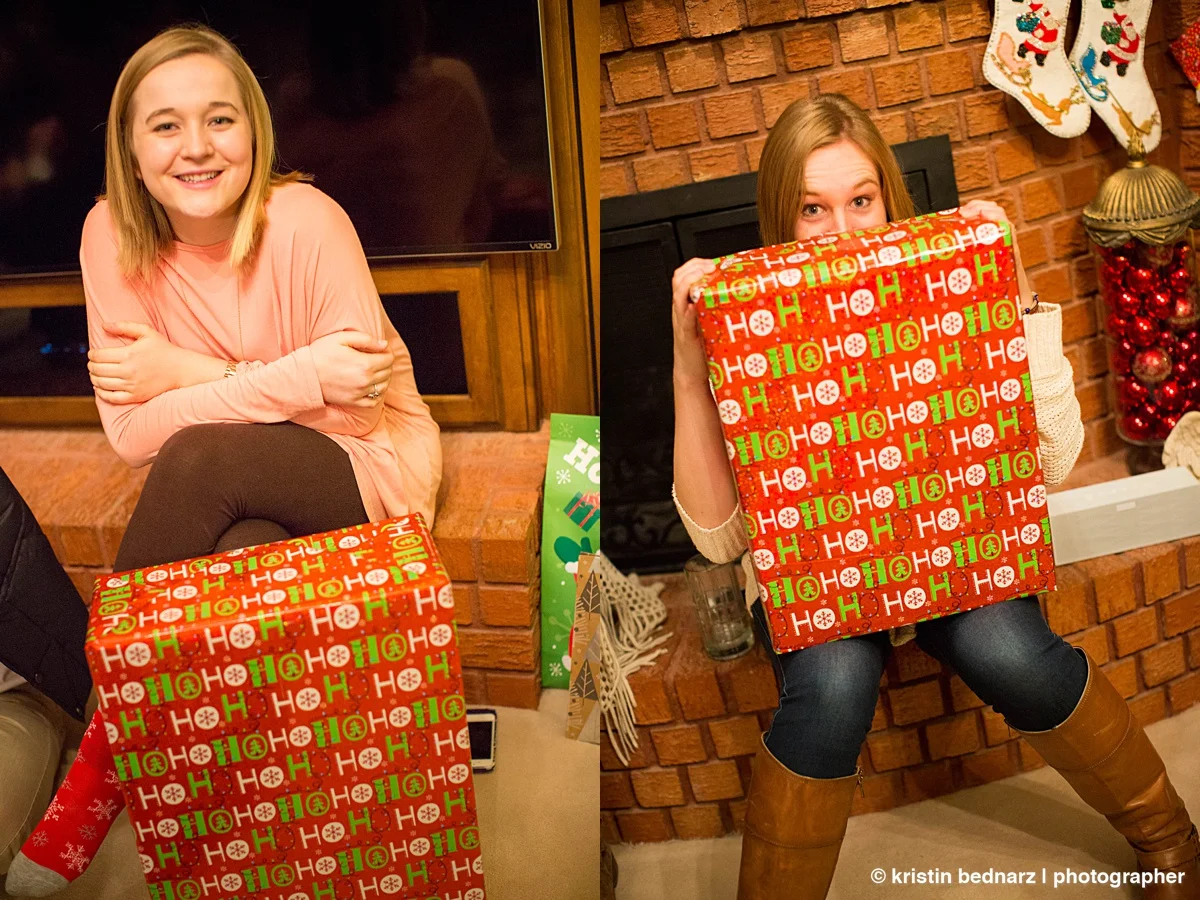  Pretty presents, pretty girls.    