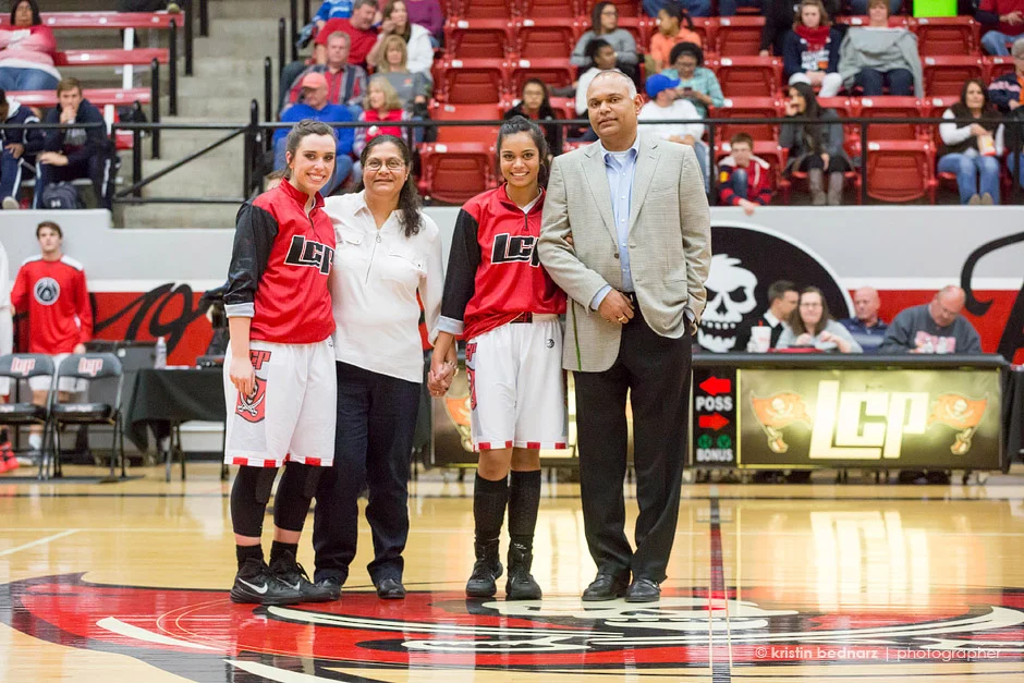Meghana Patel and her family, with sweet Lillie Douglass