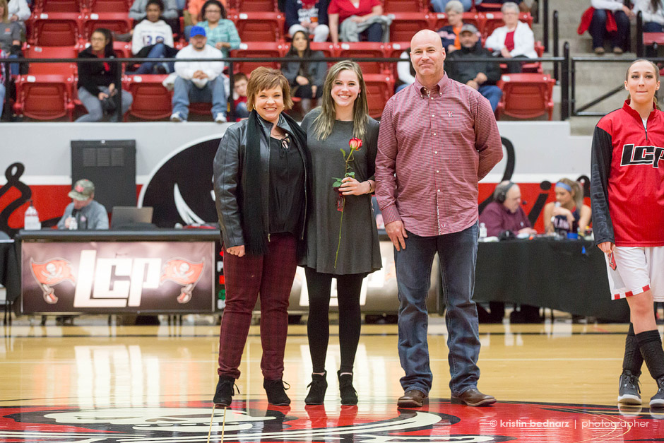 Mackenzie with the pipes!  This girl sings the National Anthem at our home games and nails it!!