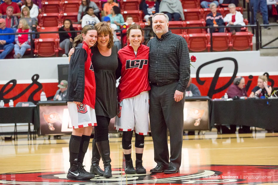 Sarah Beth and her family with Jacey Hise.