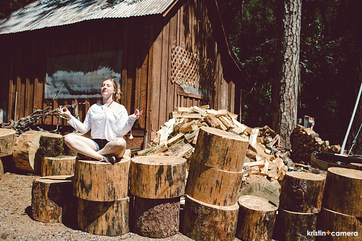  We stayed at the outpost which is 1/2 mile from mom's cabin. &nbsp;Plenty of wood in these parts of the land!    