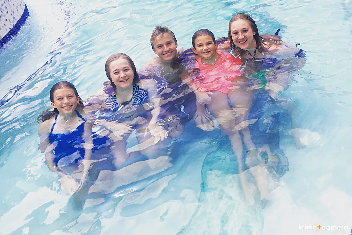  since our flight was leaving at an ungodly time, we drove over and stayed at the Peppermill Resort in Reno the day before and all of us enjoyed the pool and dinner! &nbsp;Thank you, Mom. &nbsp;:)    