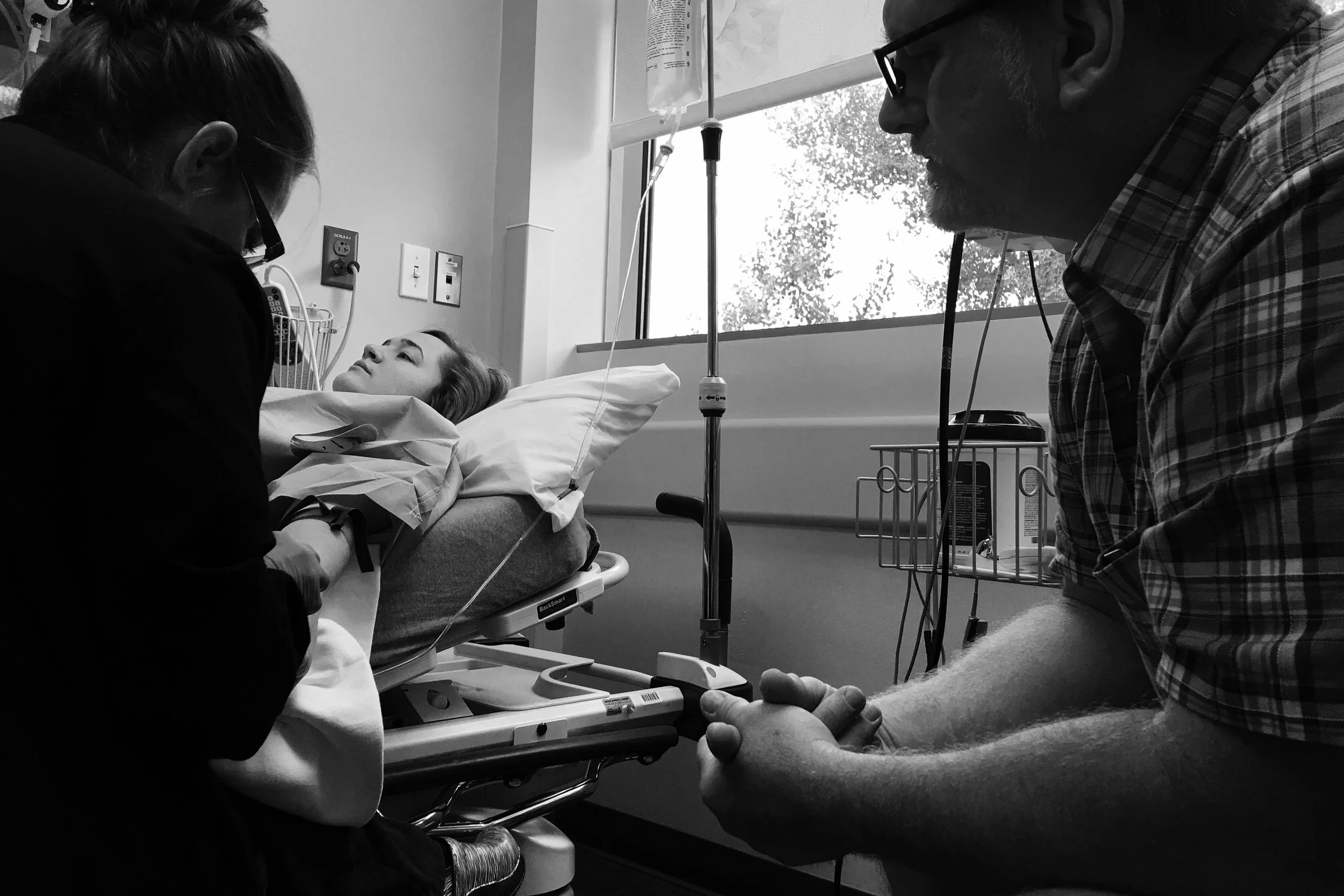  Trying to find a vein that will work. &nbsp;Hello! &nbsp;Not fun, but the nurses were great about being gentle. &nbsp;Summer always has a hard time. 