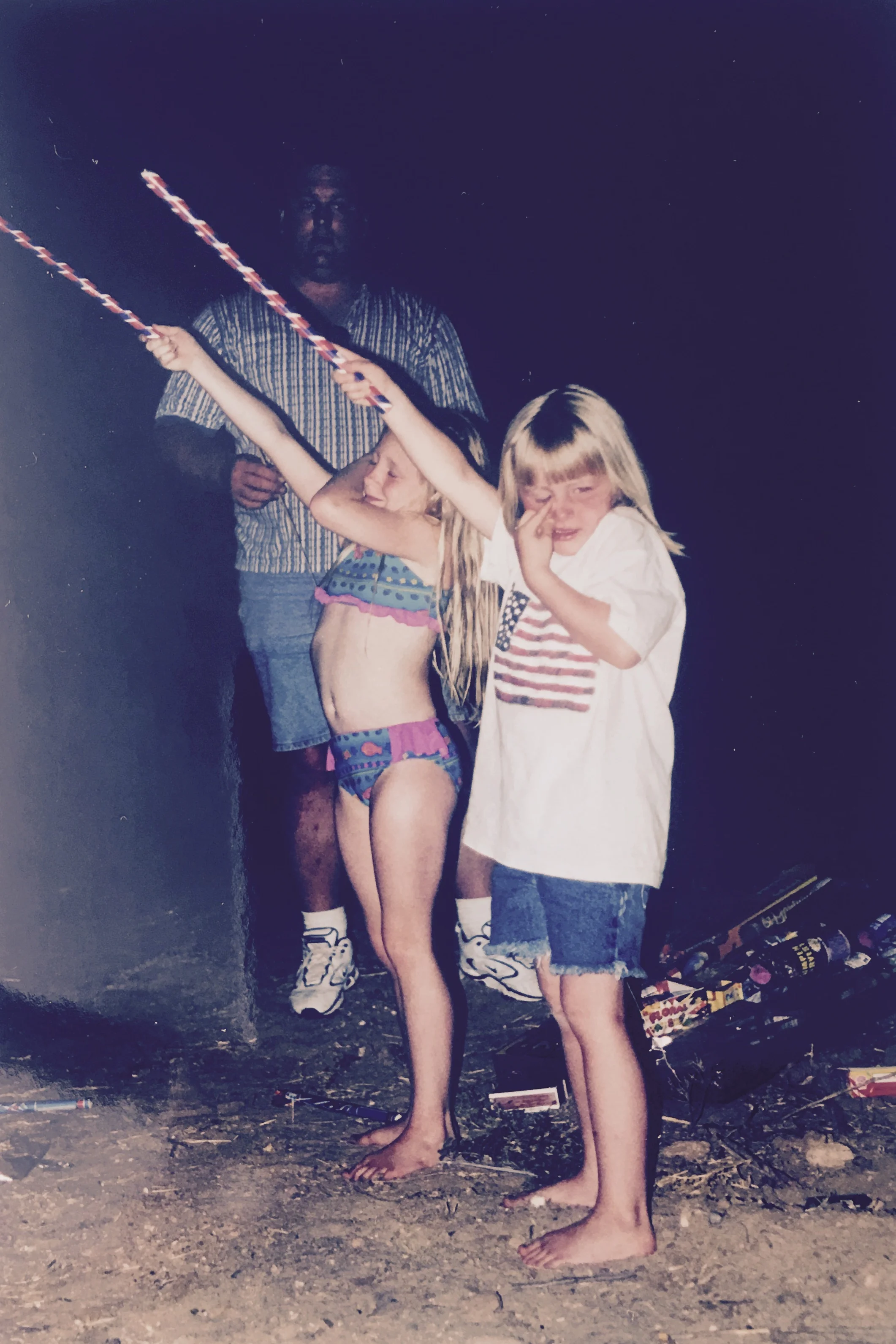  She participated, but she sure didn't enjoy it. &nbsp;I don't think I blame her. &nbsp;I'm more of a "let's watch the fireworks" instead of "Let's hold the fireworks". &nbsp;LOL 