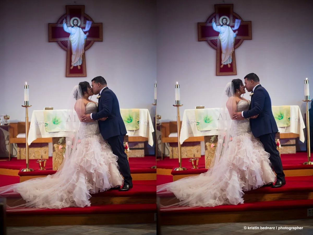  I do love a good sequence! &nbsp;And I love how this priest stepped aside for this shot. &nbsp;Such a great moment in a wedding and something every girls dreams about! &nbsp;BRAVO! 