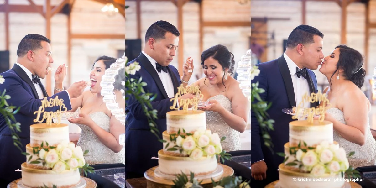  These two kept it nice during the cake cutting. &nbsp;Nothing too messy, but lots of sweet! 