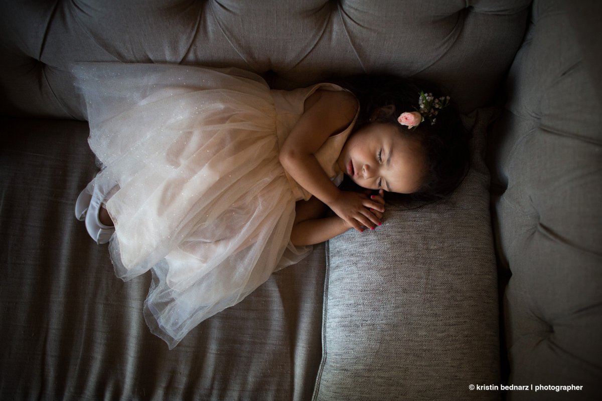  Worn out! &nbsp;Being a flower girl is rough and tough. &nbsp;Being a flower girl at your momma's wedding? &nbsp;Even tougher. &nbsp;This girl crashed shortly after cake. &nbsp;LOL 