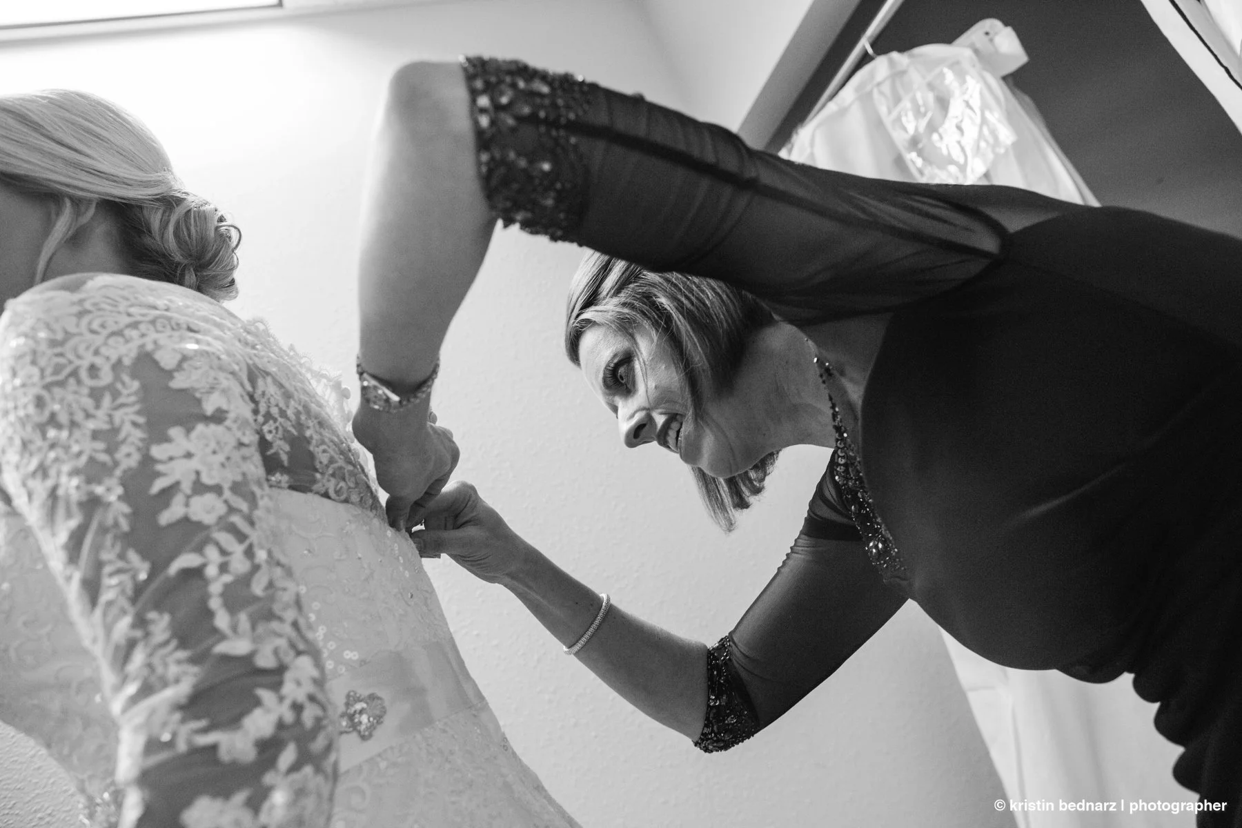  no crochet hook was needed or harmed in the buttoning up of this gown.   
