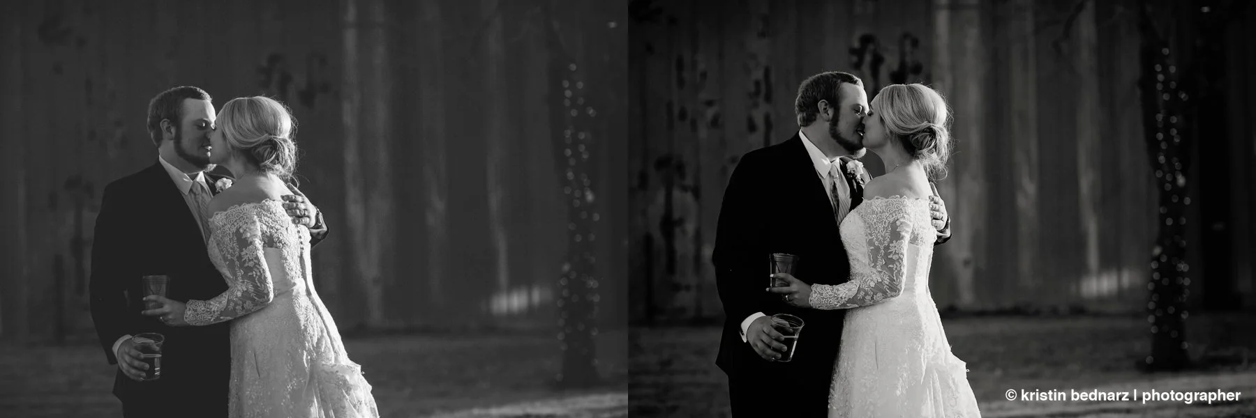  we skipped outside for some sunset pictures in that pretty light.  I love how relaxed these two were!  And hello!  Kissing galore!  They were both pretty reserved during the wedding kiss and during other parts of the day.  But get them alone and it’