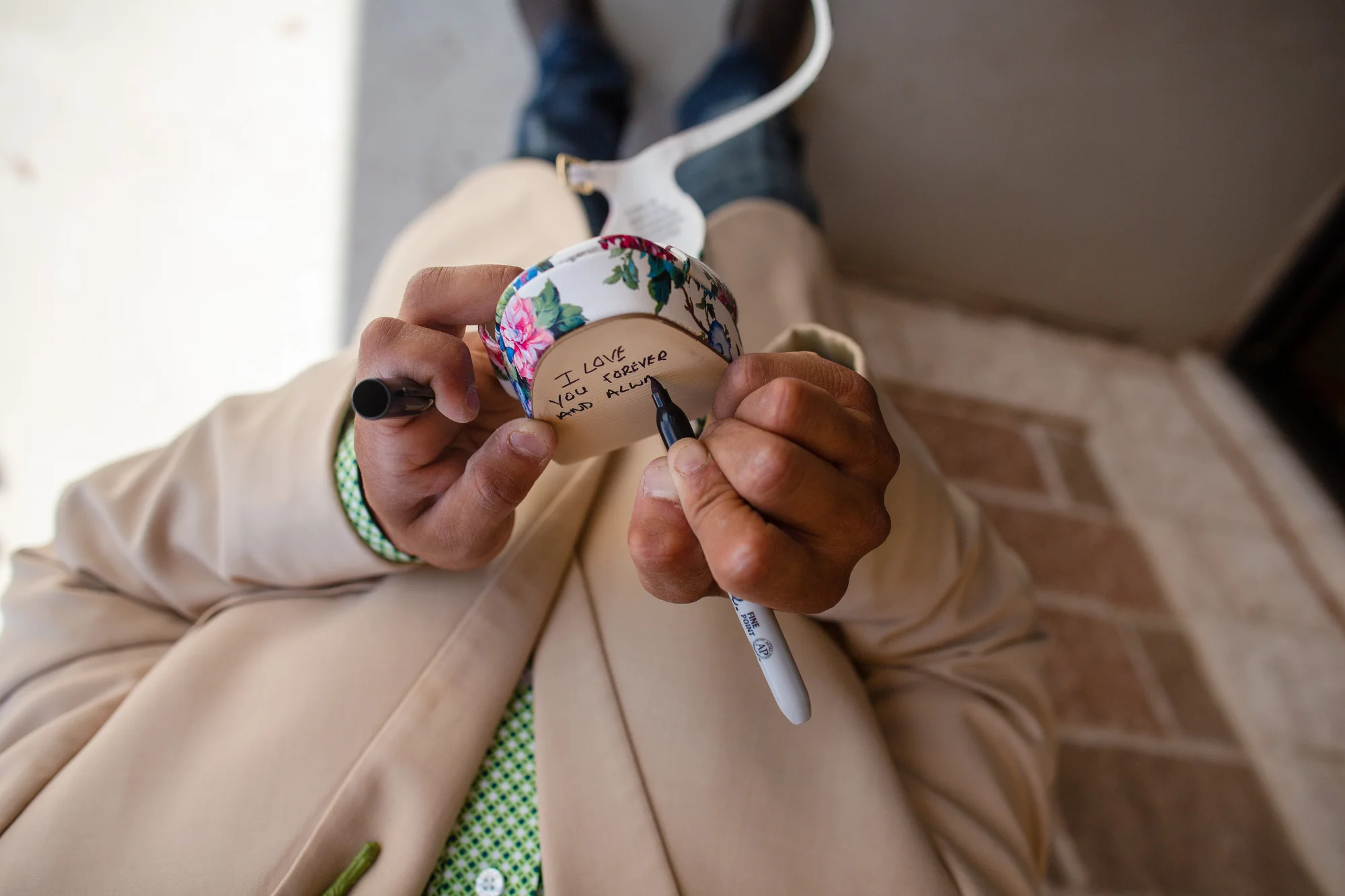  and then a bridesmaid showed up with a shoe for him to sign. How cool is that?   