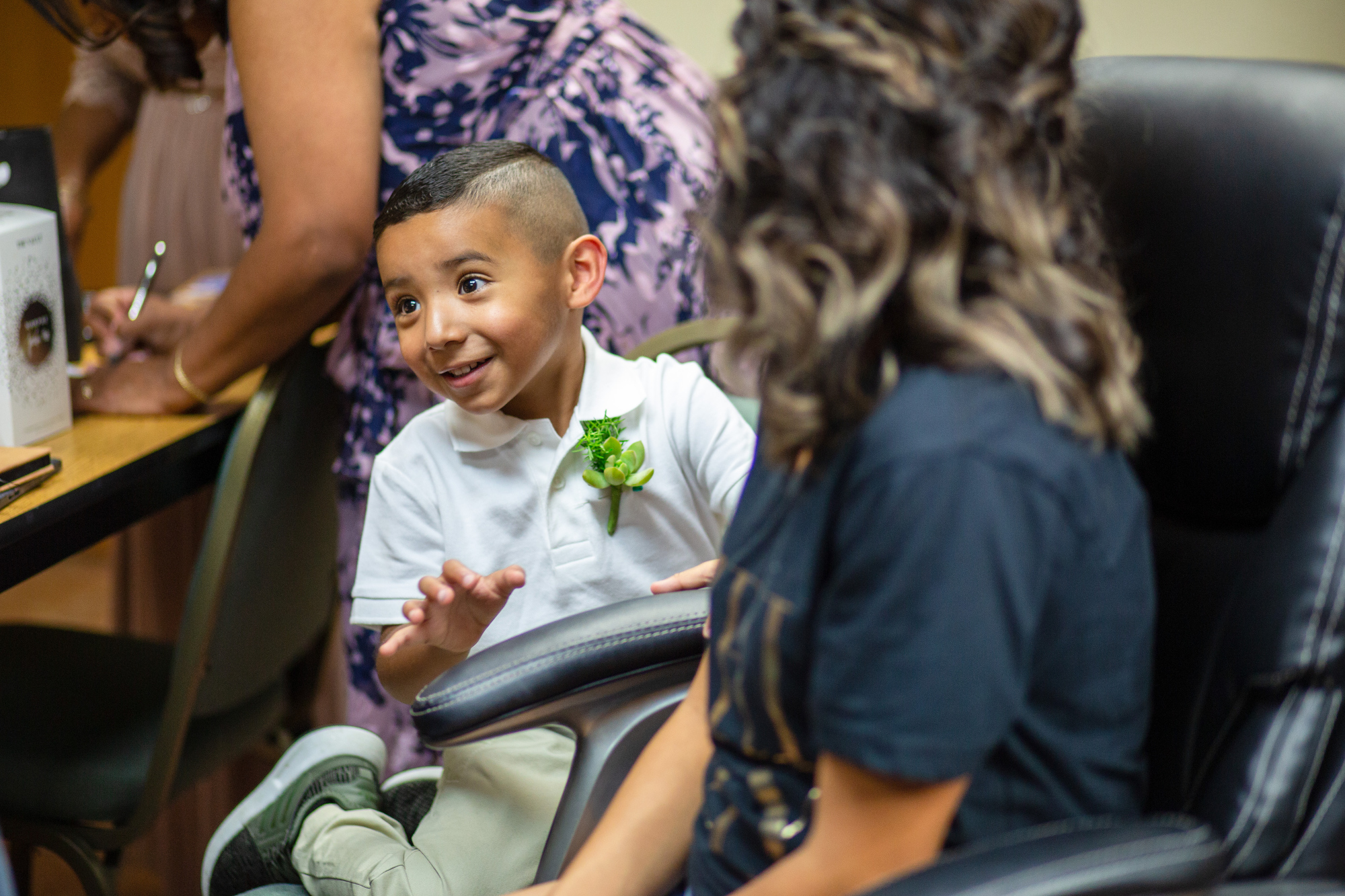  This little ring bearer quickly stole my heart.  Just look at that face!   