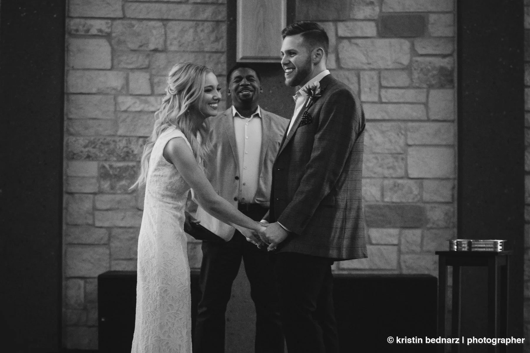  Some more laughter and they were pronounced husband and wife! 