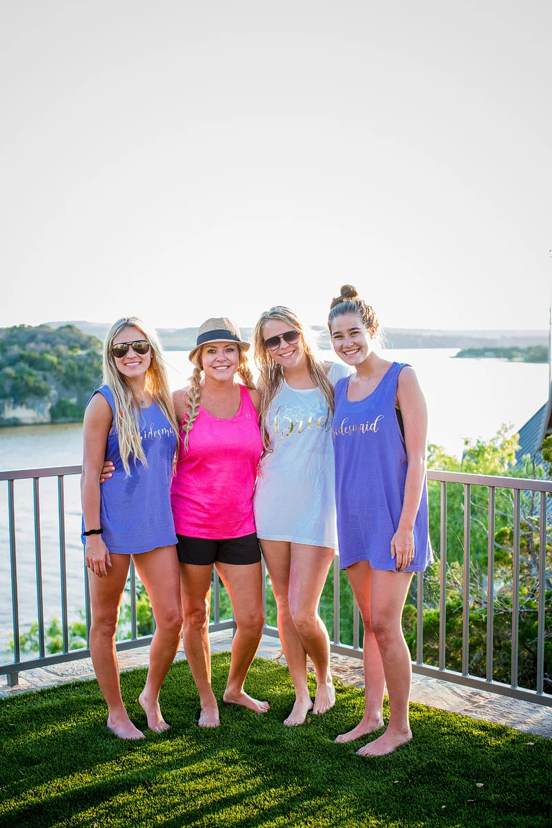  This house had turf which was blazing hot and unwalkable on for the most part, during the day.  So, when that sun set, we took group photos.  I love how they turned out!!! 