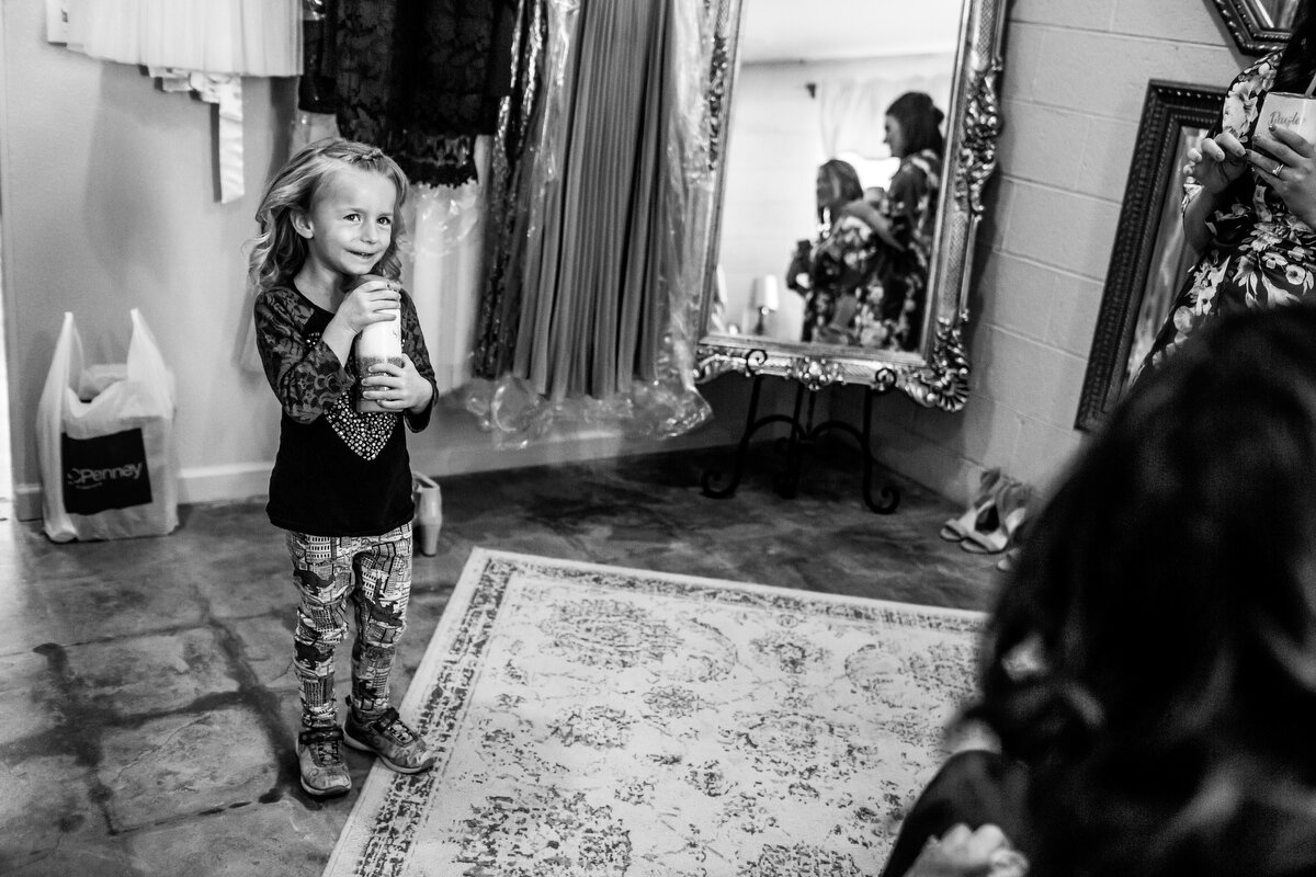  this sweet flower girl is the definition of “wearing your heart on your sleeve”.  She’s my spirit animal because you know exactly how’s she’s feeling at any given moment.  Such a cutie and so much energy!  She loved watching the girls get ready! 