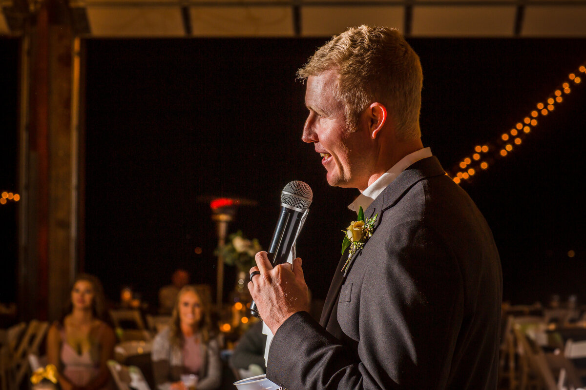  A funny toast by the best man/first look bride.   
