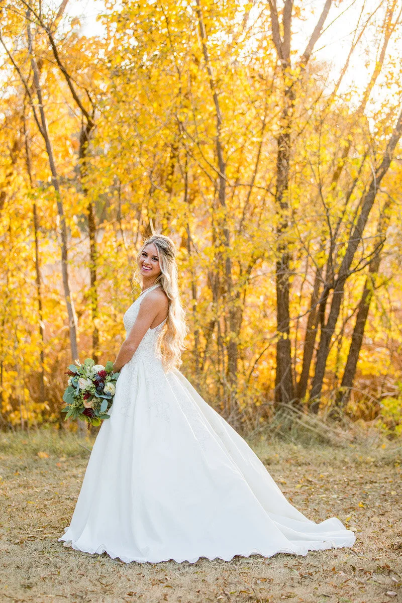 the one with Colette in her wedding gown