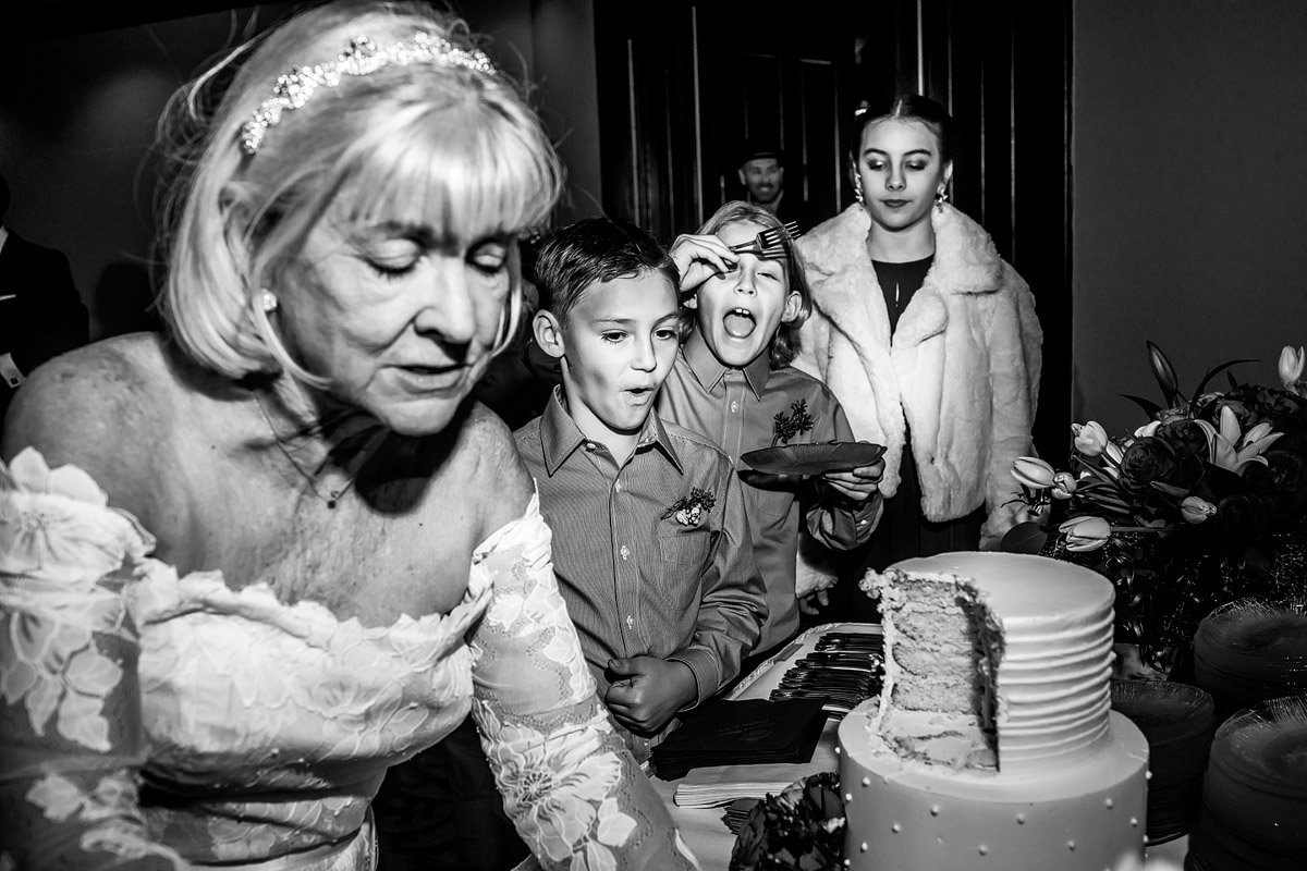 There's always a kid at the first of the cake line.  ALWAYS.