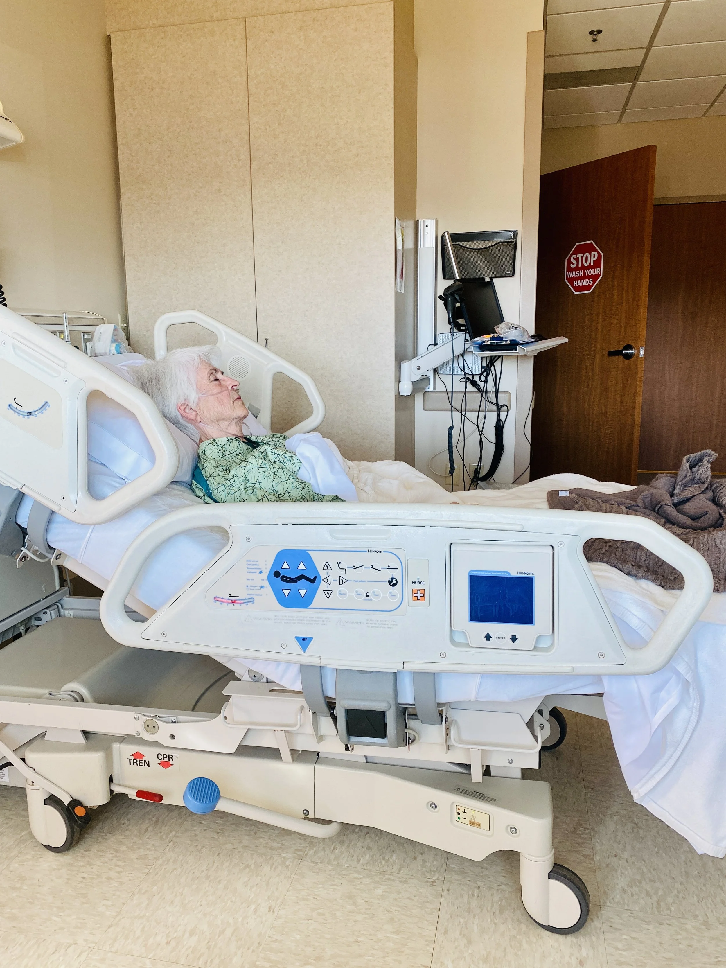  We found a cardiologist we LOVED and Mom got caught up on her tests and procedures little by little.  She had a routine heart cath done, which is part of monitoring mom's lung/heart condition. This provides a baseline to study the progression of her