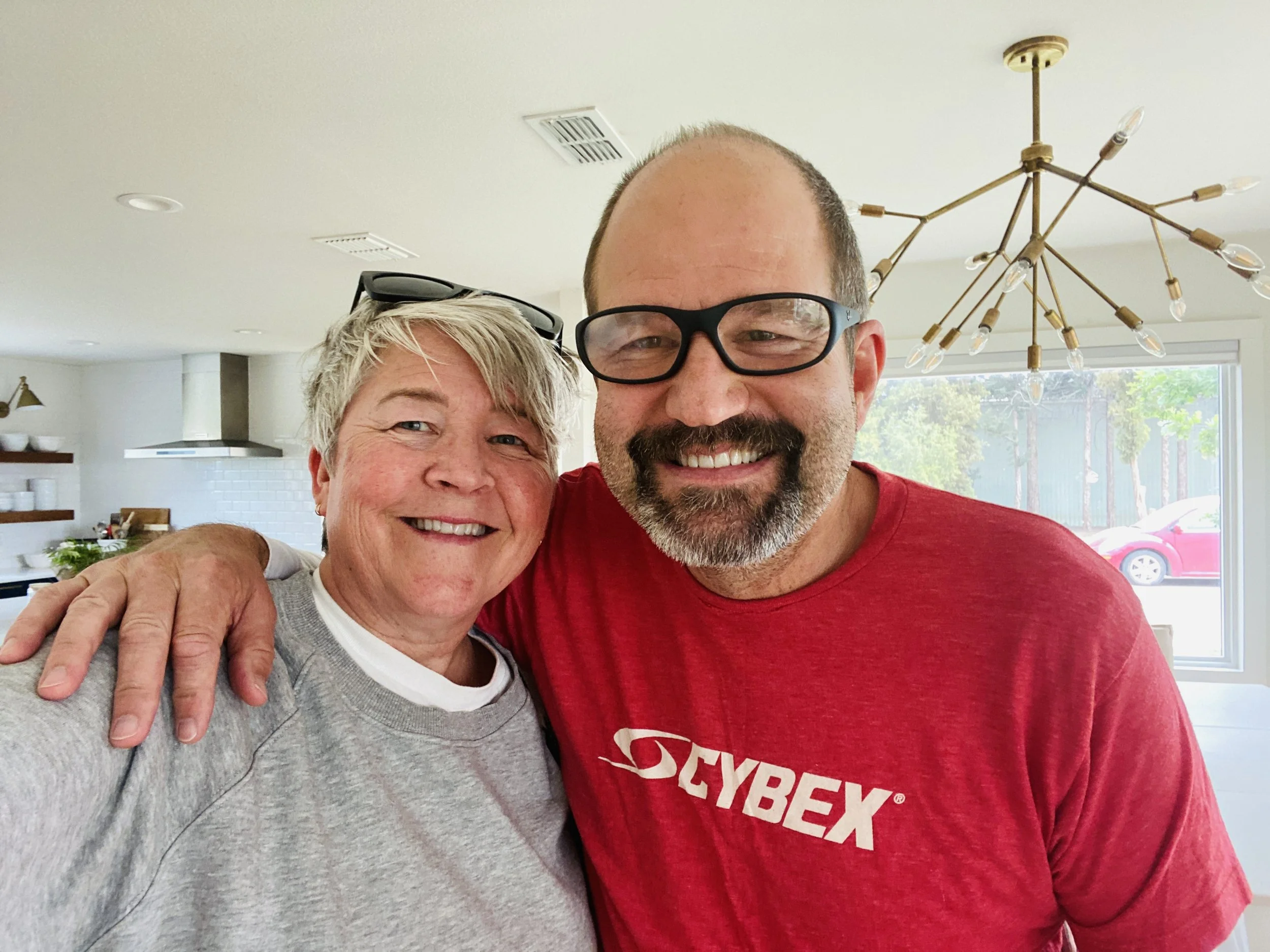  My brother-in-law came to Texas for the first time to possibly purchase a house here so they could visit more often since Mom was here. 