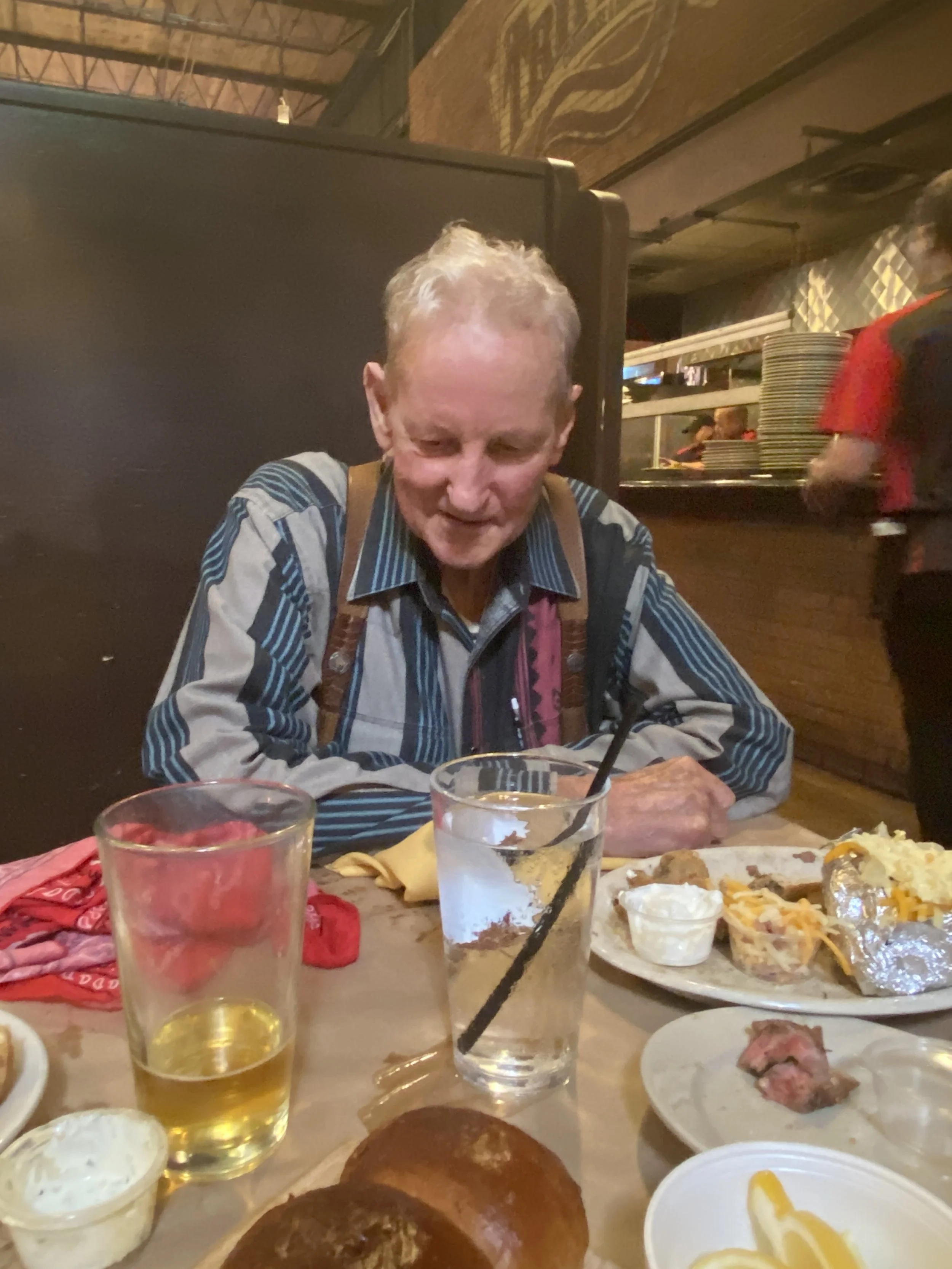  It required much background work to get a van to pick him up at his cabin on the river and take him to the airport and help him find his plane, not lose his boarding pass and transfer planes correctly. WHEW!  Mom was pretty nervous, but with cell ph