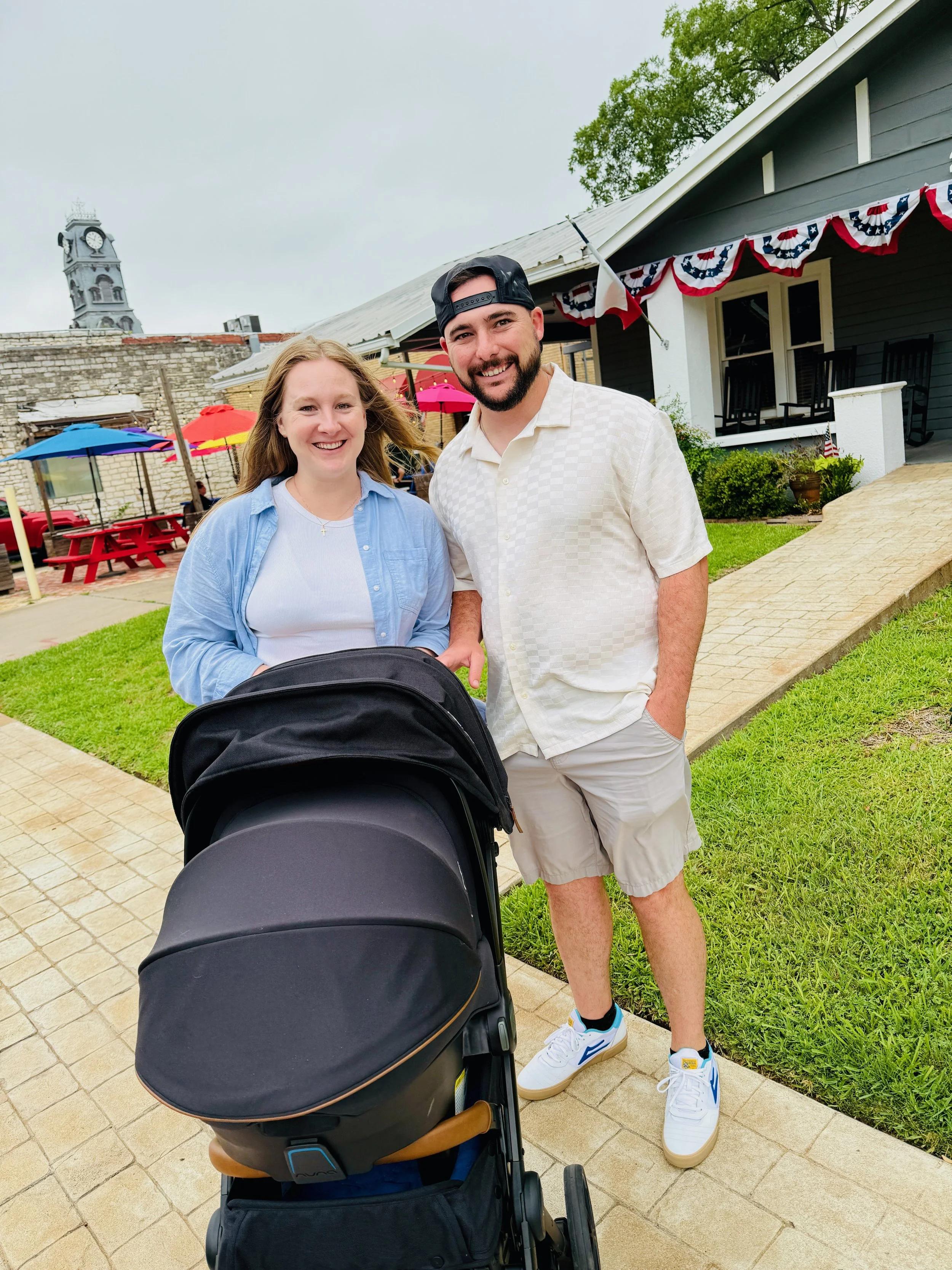  Since Holland Zoe wasn’t quite the age for boating, we took her for a walk around Granbury’s Town Square.  Lots to do and see this weekend.  