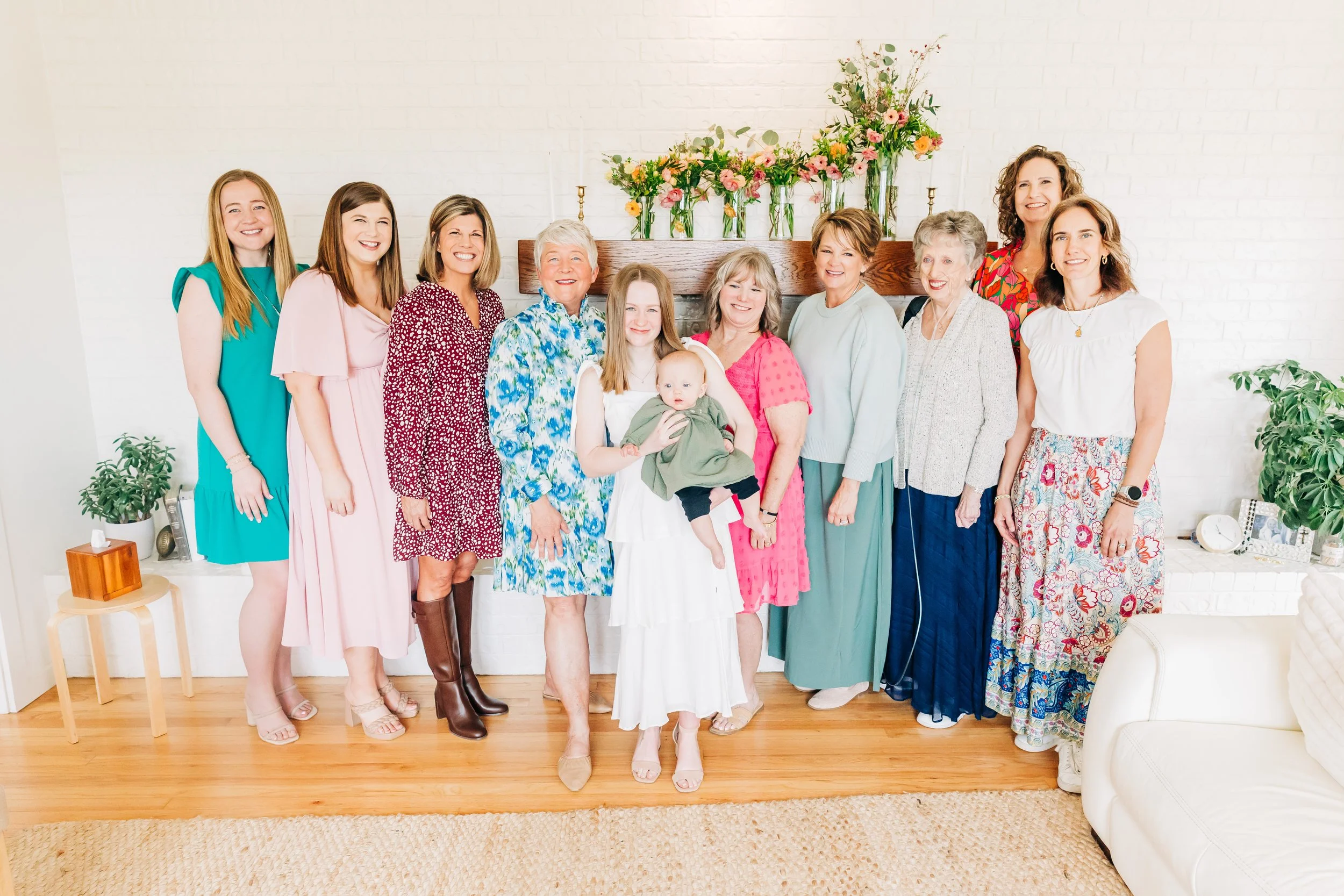  the hostesses!  We are missing Kalyn.  Reilly was in a wedding in Austin, and they couldn't make the shower.  Since it was Austin, she got to see her really good friend, Brittany.   