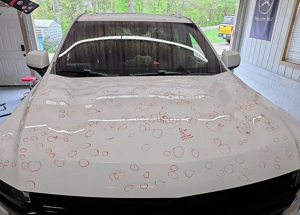 2025 Tahoe Severe Hail Damages That We Made Look New Again And No Paint Was Required. 