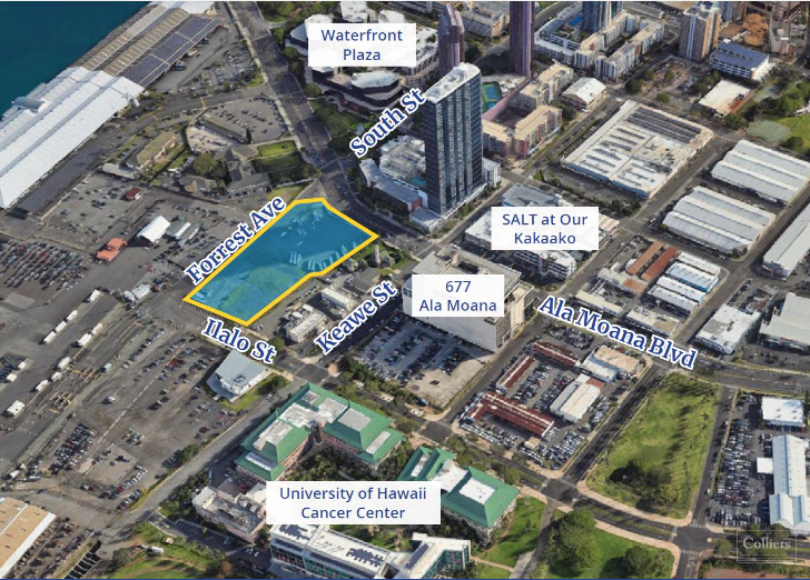 Corner of Ala Moana Blvd & Forrest Ave - Land For Lease